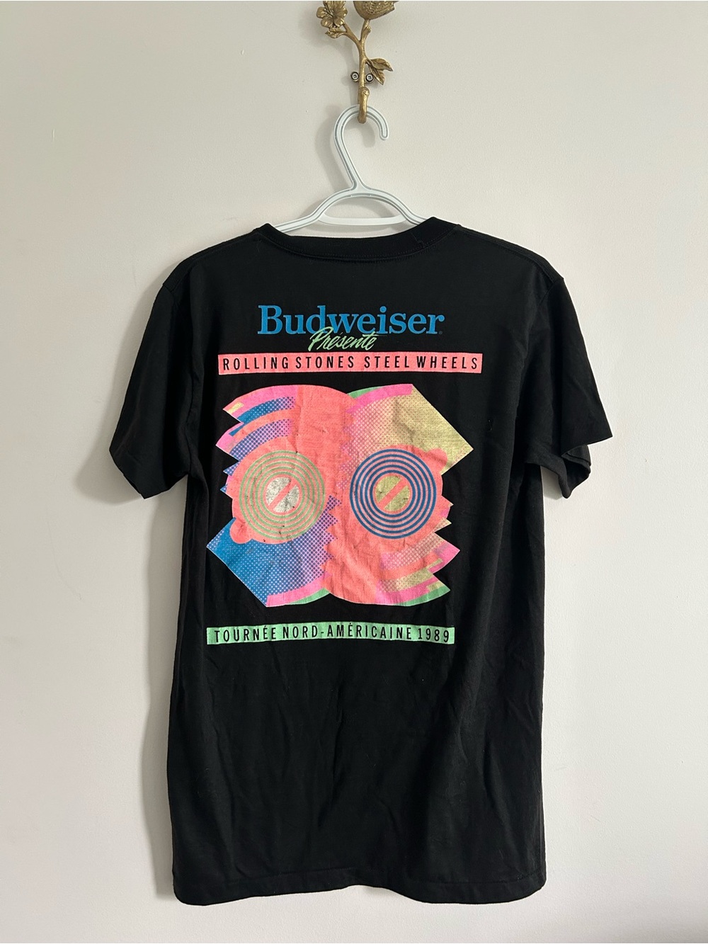 Vintage Rolling Stones Steel Wheels North American Tour 1989 T-Shirt Size L